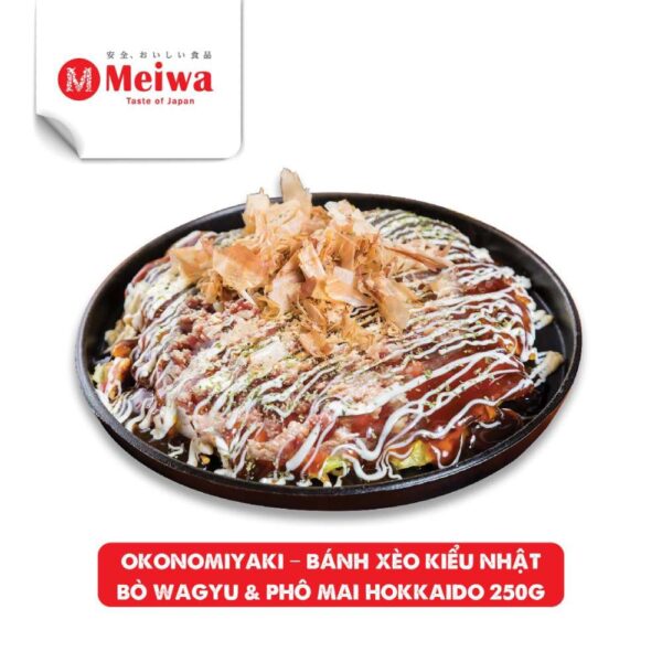 OKONOMIYAKI – BÁNH XÈO KIỂU NHẬT BÒ WAGYU & PHÔ MAI HOKKAIDO