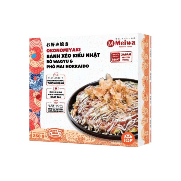 OKONOMIYAKI – BÁNH XÈO KIỂU NHẬT BÒ WAGYU & PHÔ MAI HOKKAIDO