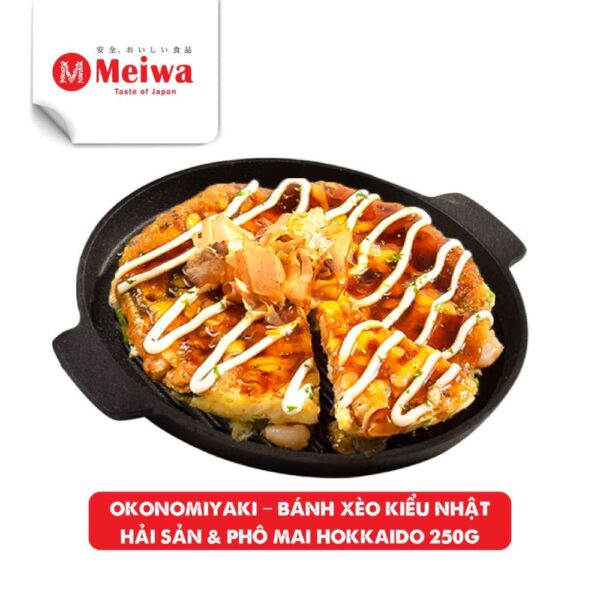 OKONOMIYAKI – BÁNH XÈO KIỂU NHẬT HẢI SẢN & PHÔ MAI HOKKAIDO