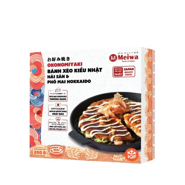 OKONOMIYAKI – BÁNH XÈO KIỂU NHẬT HẢI SẢN & PHÔ MAI HOKKAIDO